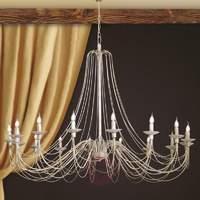 Beautifully curved chandelier Antonina, 15-light