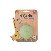 beco ball natural rubber hollow chew toy for dogs extra strong m green