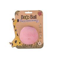 beco ball natural rubber hollow chew toy for dogs extra strong l pink