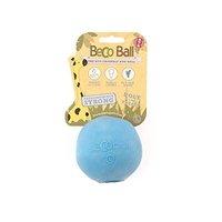beco ball natural rubber hollow chew toy for dogs extra strong l blue