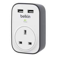 belkin surgecube 1 way surge protector w 2x 24amp usb charging