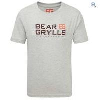 Bear Grylls by Craghoppers Children\'s Bear Graphic Tee - Size: 13 - Colour: LIGHT GREY MARL