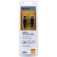 belkin usb extension cable usba usba in charcoal 48m