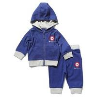 Ben Sherman baby boy 100% cotton long sleeve hooded sweater and cuffed joggers set - Navy