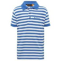 Ben Sherman boys blue and white stripe short sleeve logo embroidery polo top - Blue