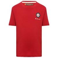 Ben Sherman boys 100% cotton red short sleeve crew neck mini target emblem t-shirt - Red