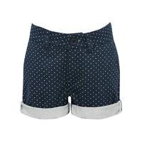 Ben Sherman boys 100% cotton navy spot print turn up zip fly front and back pockets shorts - Navy