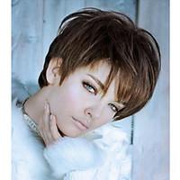 Beautiful And Elegant Brown Short Syntheic Wig Extensions Women Lady Style