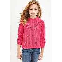 Beaded Purl Knit Sweater (Kids)