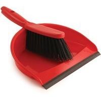 bentley dustpan and brush set red 8011r