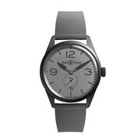 Bell & Ross Vintage Commando men\'s grey rubber strap watch