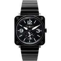 Bell & Ross Aviation BR S39 black ceramic strap watch