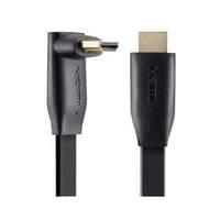 Belkin Hdmi Cable Male/ Male Flat Right Angle With Ethernet Gold Plated In Black 2m