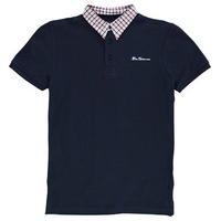 ben sherman woven collar polo shirt junior boys