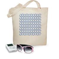 beach bag blue pattern