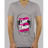 be quiet and drive tshirt man v neck beige