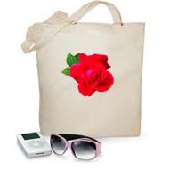 beach bag red rose 1