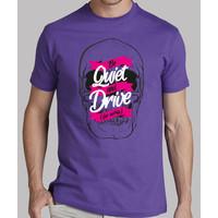 be quiet and drive tshirt purple man