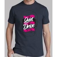 be quiet and drive tshirt blue man night