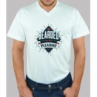 bearded man for her pleasure shirt v neck