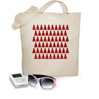 beach bag christmas trees red