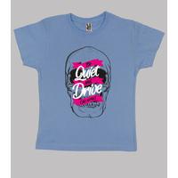 be quiet and drive tshirt cyan child