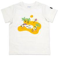 Beach Print Kids T-shirt - White quality kids boys girls