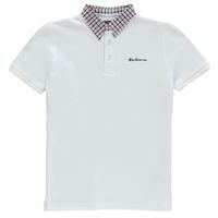 ben sherman woven collar polo shirt junior boys