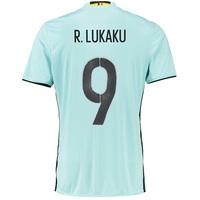 Belgium Away Shirt 2016 Lt Blue with Lukaku 9 printing