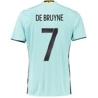 Belgium Away Shirt 2016 Lt Blue with De Bruyne 7 printing