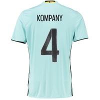 Belgium Away Shirt 2016 Lt Blue with Kompany 4 printing