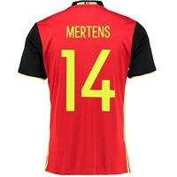 Belgium Home Shirt 2016 Red with Mertens 14 printing