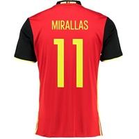 Belgium Home Shirt 2016 Red with Mirallas 11 printing