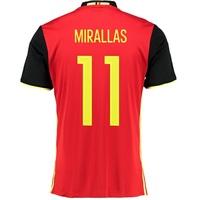 belgium home shirt 2016 red with mirallas 11 printing