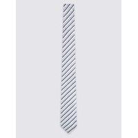 Best of British for M&S Collection Handmade Silk Herringbone Striped Tie