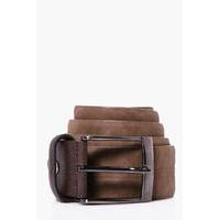 Belt With Metal Buckle - brown