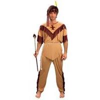 Beige & Brown Men\'s Indian Man Costume