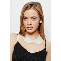 beaded encrusted floral collar necklace