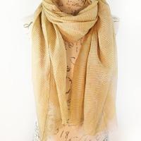 bella mia stripes mustard scarf