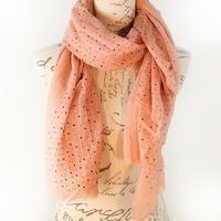 Bella Mia Embossed Dots Pink Scarf