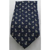 Beaufort navy tie with cow and cow bell design