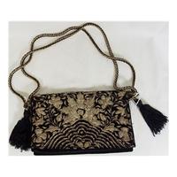 Bespoke - small - black - decorated handbag