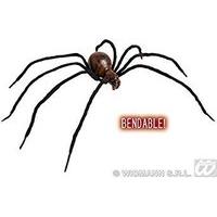 Bendable Black Spiders 110cm Accessory For Halloween Fancy Dress