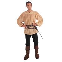 Beige Men\'s Medieval Shirt Costume