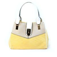 Bessie London Yellow structured handbag