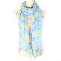 Bella Mia Seahorse Print Scarf - Green/ Yellow