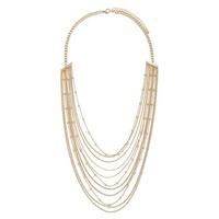 beaded chain layered necklace