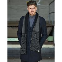 Bezout Button Up Wool Blend Overcoat in Navy  Tokyo Laundry