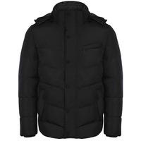 Bennett Quilted Coat with Detachable Sherpa Lined Hood in Black  Dissident