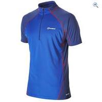 Berghaus Men\'s Vapour Short-Sleeve Zip-Neck T-Shirt - Size: S - Colour: INTENSE BLUE